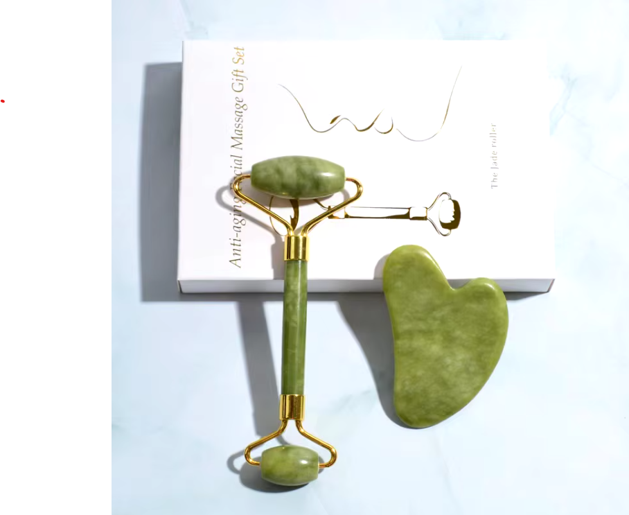 Gua Sha Facial Tool & Jade Roller Set for Puffiness Wrinkles Face Body Skin Care - The Occult LLC