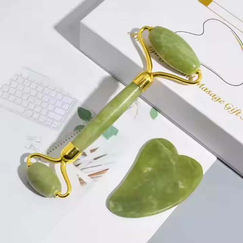 Gua Sha Facial Tool & Jade Roller Set for Puffiness Wrinkles Face Body Skin Care - The Occult LLC
